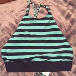 Aerie striped bikini top